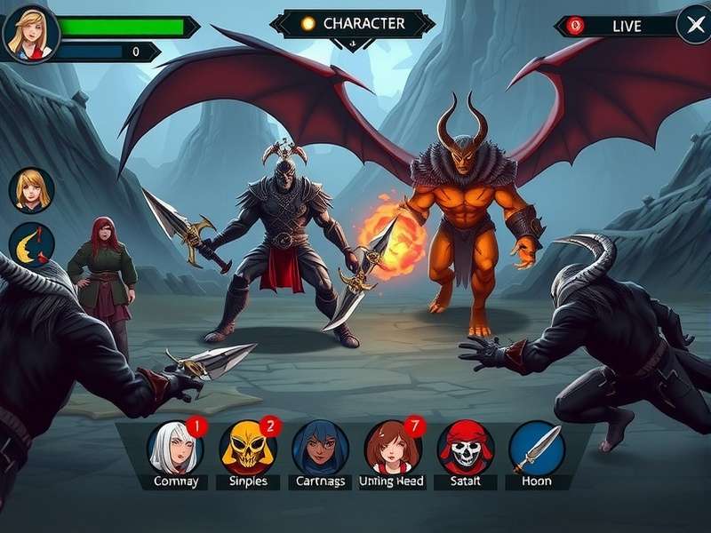 Ghoul Conqueror gameplay screenshot showing character battling mythical creatures
